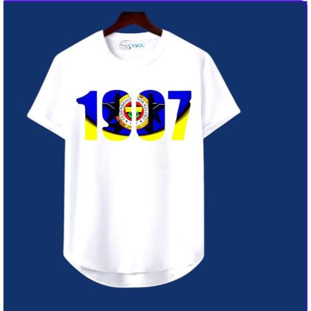 Unısex-Oversize-Beyaz-SariKanarya-Baskili-T-Shirt